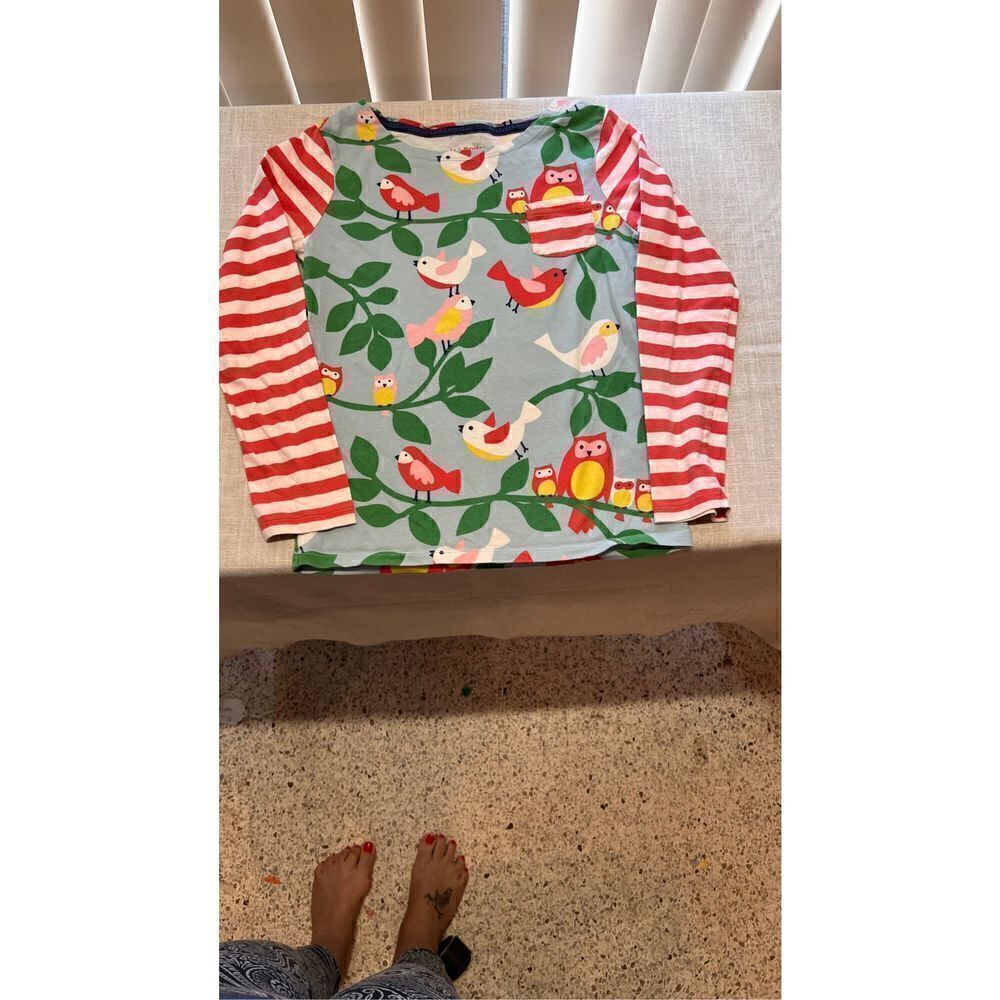 Boden Long Sleeve Tee in Light Blue, Red, Green, Pink, Yellow